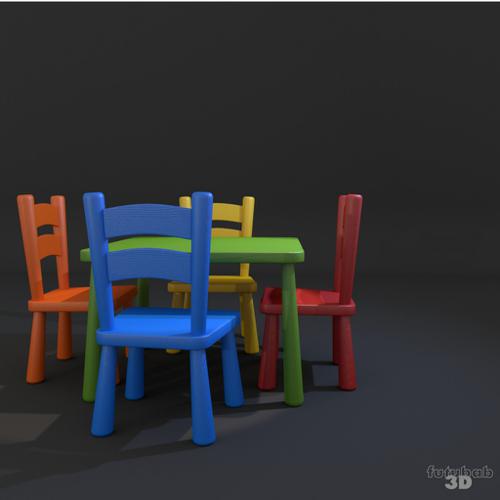 Kiddie Chairs and Table preview image